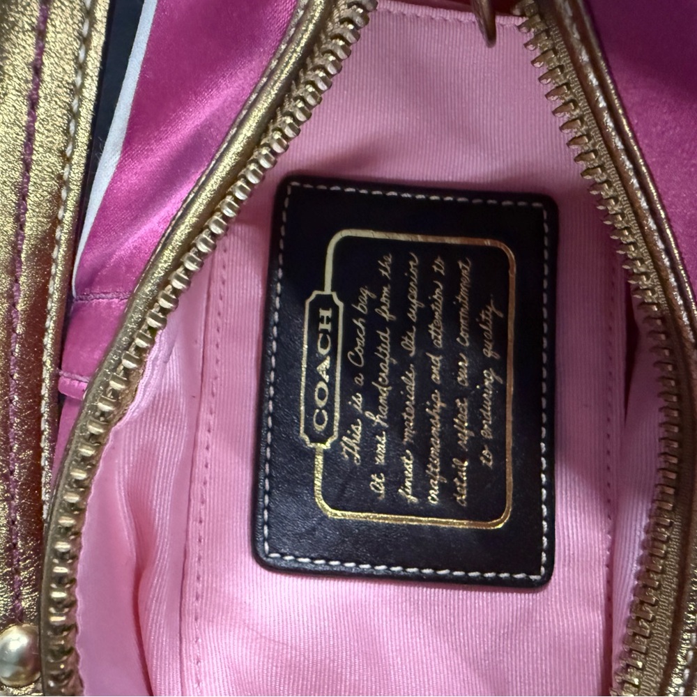 Coach Vibrant Striped Mini Bag with Gold Accents - Picture 6 of 6